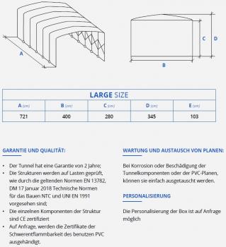 Desinfektionstunnel, zusammenschiebbar, safedrop large