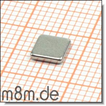 Magnetquader 05 x 5 x 1 mm, vernickelt
