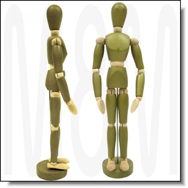 Gliederpuppe Modell,  30cm, mä., gold