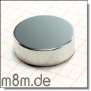 Scheibenmagnet 30 mm, Dicke 10 mm, vernickelt